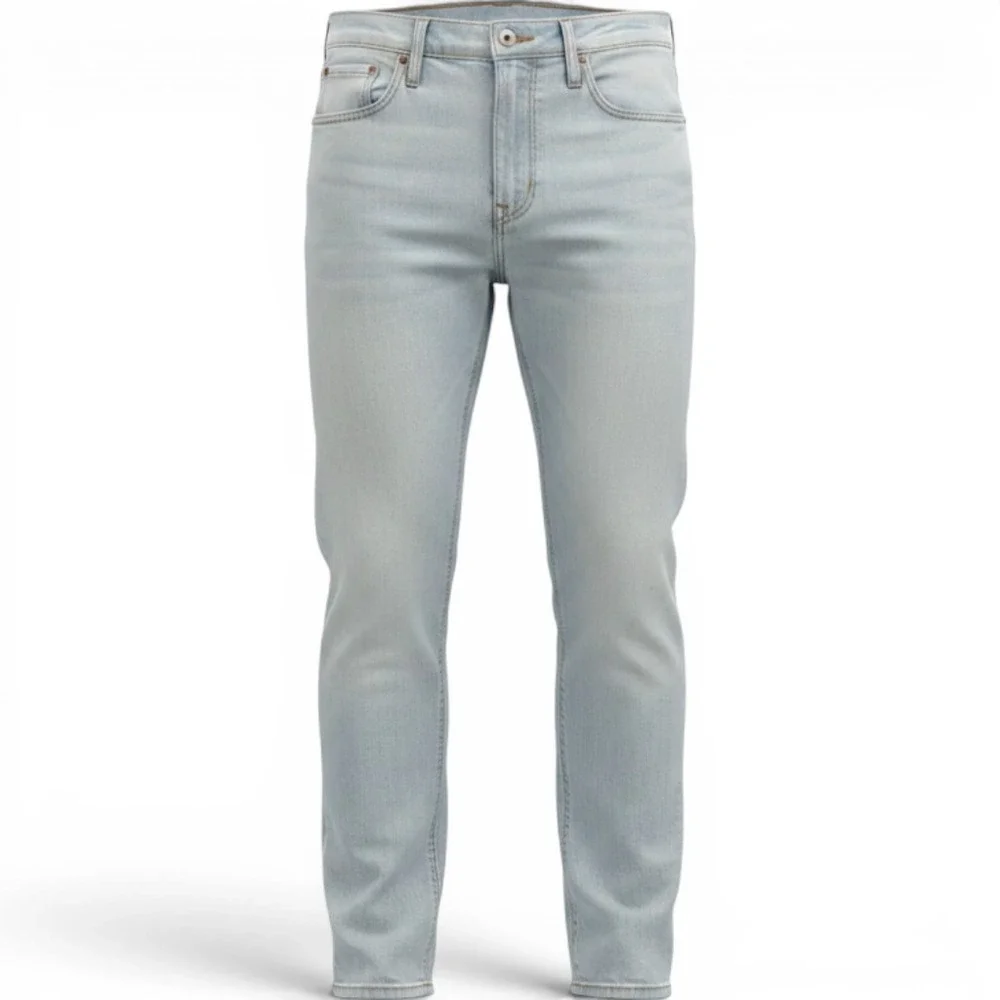 Levis 501 S Skinny Jeans Mens 38x28 (Tag 32x28) Light Wash Blue Button Fly Denim